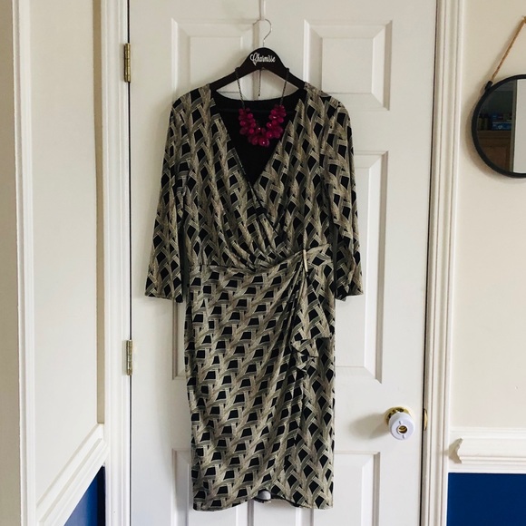 White House Black Market Dresses & Skirts - Bulk/tan wrap dress